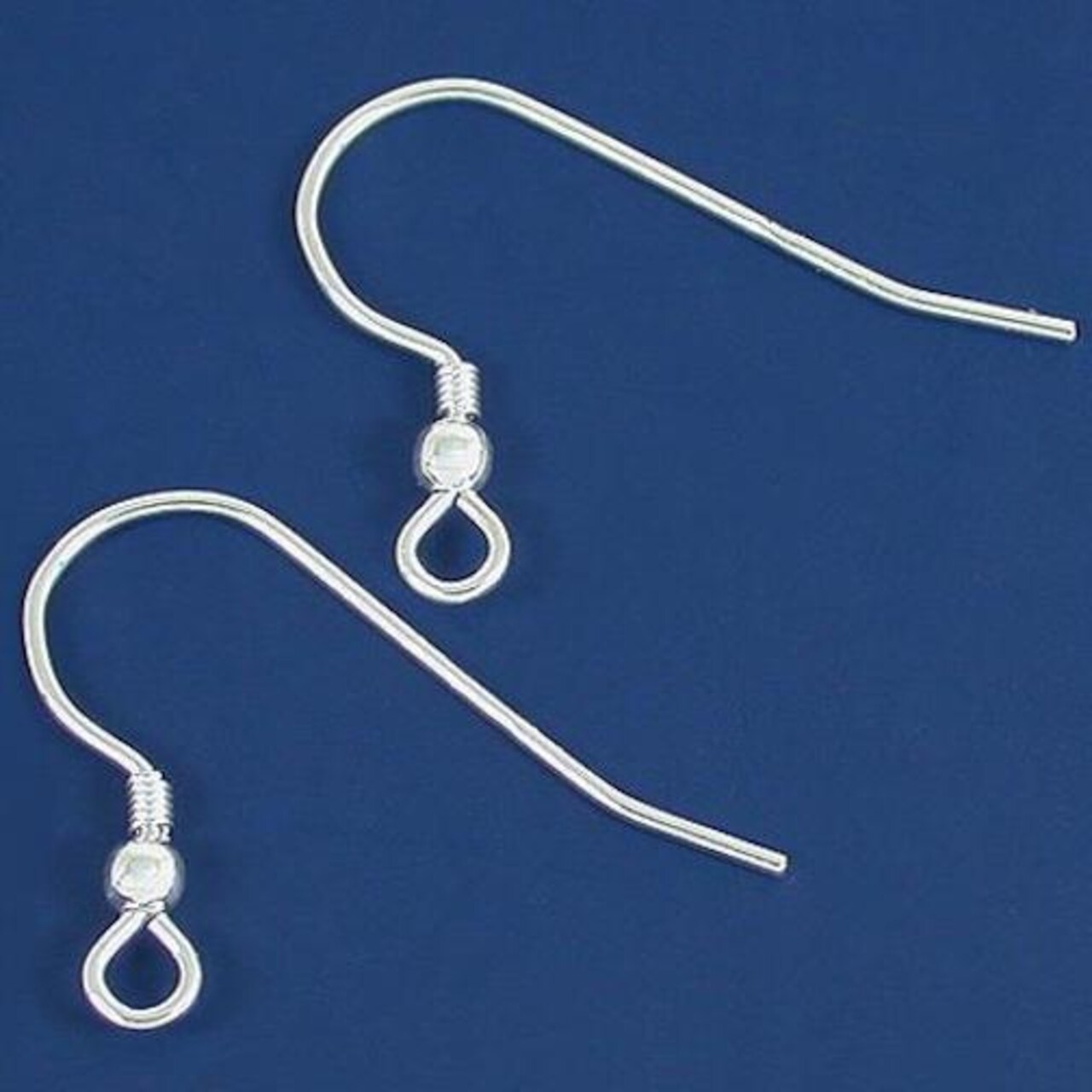 2 French Ear Wires Sterling Silver Fish Hook Earrings